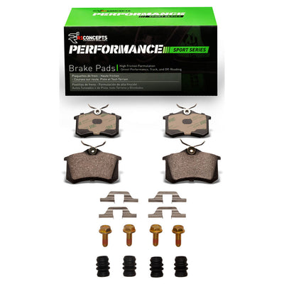 R1 99-08 Audi A6 Quattro Rear Performance Sport Pads & Hardware Kit