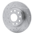 DFC 05-25 Audi A3 Quattro Rear Left Drilled & Slotted Silver Brake Rotor