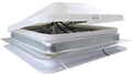 UNIVERSAL VENT 14IN 12V WH LID GALV. COLLAR & 90092 GARNISH IB