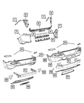 Rear Fascia Bracket for 2014-2018 Jeep KL Cherokee w/ Single Exhaust Tip Crown Automotive