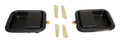 Black Exterior Door Handle Kit for 1981-06 Jeep CJs, YJ, TJ w/ Full Steel Doors Crown Automotive