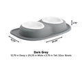 WeatherTech Pet Feeding System Double Low 32oz 3in. Poly Bowl - Dark Grey