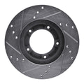 DFC 95-04 Toyota Tacoma Front Right Drilled & Slotted Silver Brake Rotor