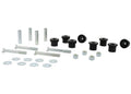 Spring - eye front and rear bushing 8 Bushings 4 Tubes 4 Bolts 8 Washers 4 Nuts Grease