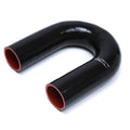 HPS Performance 2.25 ID High Temp 4-ply Reinforced Silicone 180 Degree U Bend Elbow Coupler Hose Black (57mm ID)