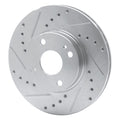 DFC 94-02 Mazda Miata Front Left Drilled & Slotted Silver Brake Rotor