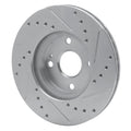 DFC 94-02 Mazda Miata Front Left Drilled & Slotted Silver Brake Rotor