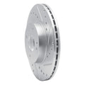 R1 94-02 Mazda Miata Front Right Drilled & Slotted Silver Brake Rotor