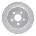 R1 Concepts Brake Rotor Drilled and Slotted Silver Fits Chrysler PT