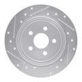 R1 Concepts Brake Rotor Drilled and Slotted Silver Fits Chrysler PT