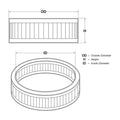 14' X 5' ROUND WASHABLE ELEMENT WIT