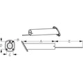 SS STAMPED FLUSH ROD HOLDER & CAP W
