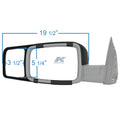 0911 RAM 1500/10C RAM 2500/3500 SNAPON TOWING MIRROR PAIR