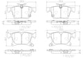 Brembo 17-20 Chrysler Pacifica/2020 Voyager Rear Premium NAO Ceramic OE Equivalent Pad