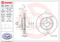 Brembo 95-00 Ford Contour/99-02 Mercury Cougar/95-00 Mystique Front Premium OE Equivalent Rotor