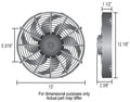 ~(3.3 lbs. 15X14X3)~ 12 in Dyno-Cool Curved Blade Electric Fan