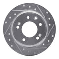 R1 Concepts Brake Rotor Drilled and Slotted Silver Fits Hyundai Elantra