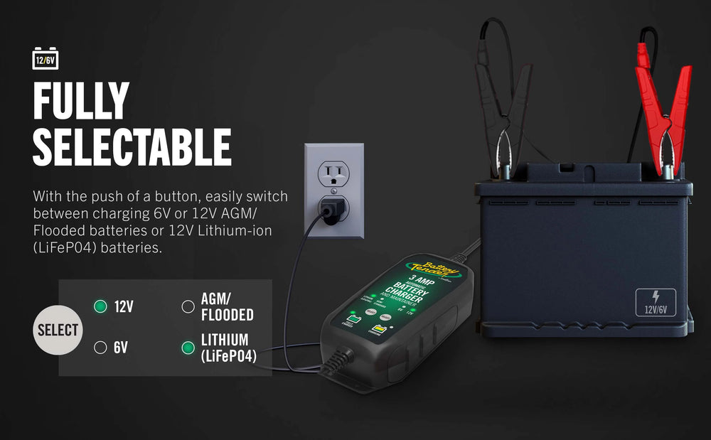 Battery Tender 6V/12V 3A Selectable Battery Charger
