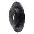 R1 02-15 Mini Cooper (Excl Clubman) Rear Right Drilled & Slotted Black Brake Rotor