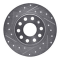 R1 05-25 Audi A3 Sportback E-Tron Rear Left Drilled & Slotted Silver Brake Rotor
