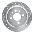 R1 Concepts Brake Rotor Drilled and Slotted Silver Fits BMW 318i