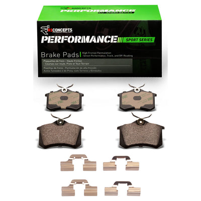 R1 99-15 Audi TT Rear Performance Sport Pads & Hardware Kit