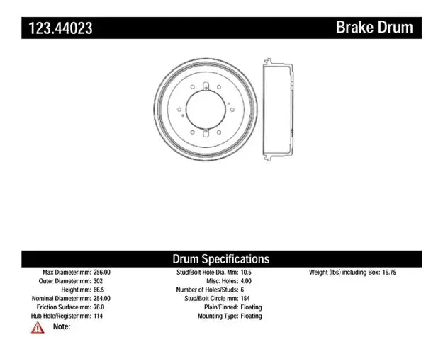 C-TEK Standard Brake Drum