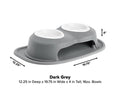 WeatherTech Pet Feeding System Double High 16oz 4in. Poly Bowl - Dark Grey