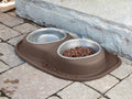 WeatherTech Pet Feeding System Double Low 32oz 3in. Poly Bowl - Tan