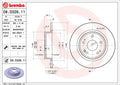 Brembo 16-20 Acura ILX/13-17 Accord/2015 Civic/16-20 HR-V Rear Premium UV Coated OE Equivalent Rotor