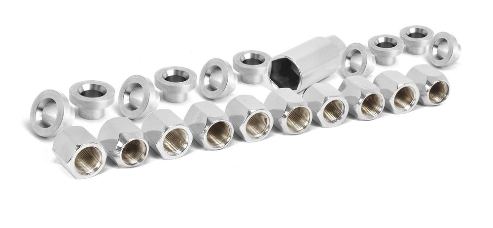Race Star 5/8in Stud Lug Hole Insert w/ 5/8in Open 60 Deg Conical Seat Lugs (Set of 10)