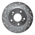 R1 Concepts Brake Rotor Drilled and Slotted Silver Fits Infiniti I30