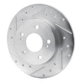 R1 Concepts Brake Rotor Drilled and Slotted Silver Fits Infiniti I30