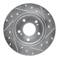 R1 Concepts Brake Rotor Drilled and Slotted Silver Fits Infiniti I30