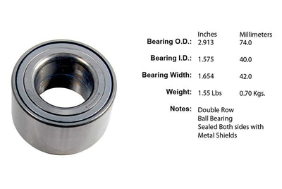 Centric Premium Ball Bearing - Front/Rear