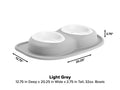 WeatherTech Pet Feeding System Double Low 32oz 3in. Poly Bowl - Light Grey