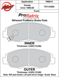 Wilwood D0465-10 .625 Pad Set
