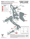 Vortex Racing Rearsets Replacement Brake Pedal- Black