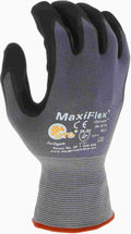 MAXIFLEX ULTIMATE GLOVES 15G GRAY NYLON SHELL BLK NITRILE MICROFOAM GRIP SM