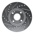 DFC 94-02 Mazda Miata Front Right Drilled & Slotted Silver Brake Rotor