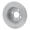 DFC 84-91 BMW 325e Rear Left Drilled & Slotted Silver Brake Rotor