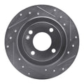 DFC 12-25 Dodge Attitude (Mexico) Rear Right Drilled & Slotted Silver Brake Rotor