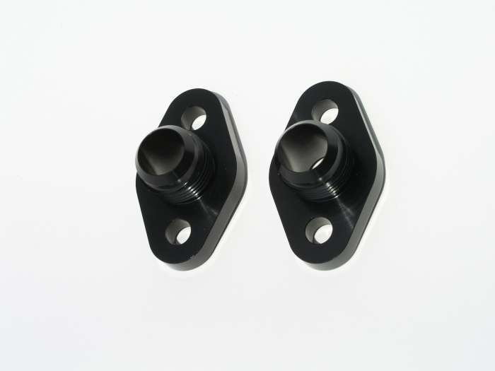 SBC #12 Water Pump Port Adapters - Black (2pk)