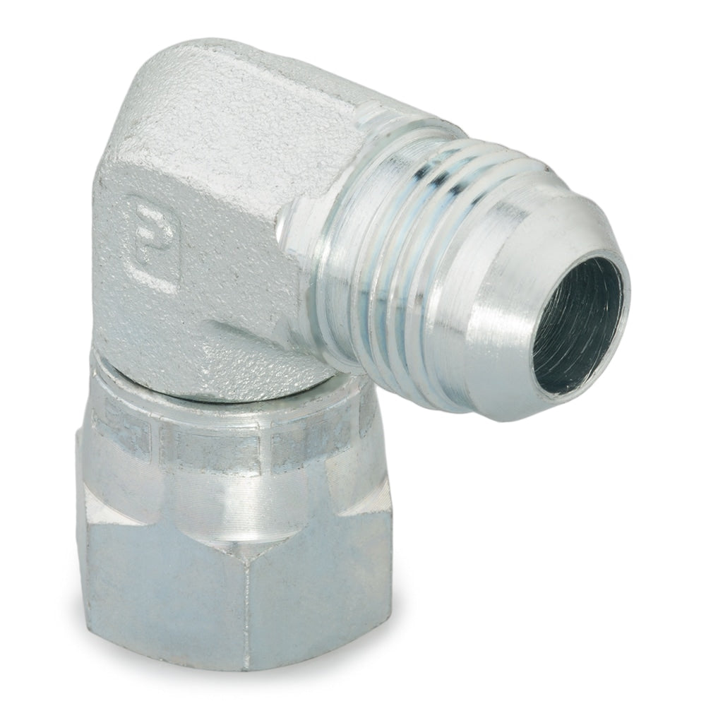 #16 90 Deg Fem Swivel to Male Flr Forged Fitting