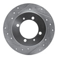 R1 00-07 Mitsubishi Space Star (Mexico) Rear Left Drilled & Slotted Silver Brake Rotor