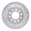 R1 13-16 Dodge DART Rear Right Drilled & Slotted Silver Brake Rotor