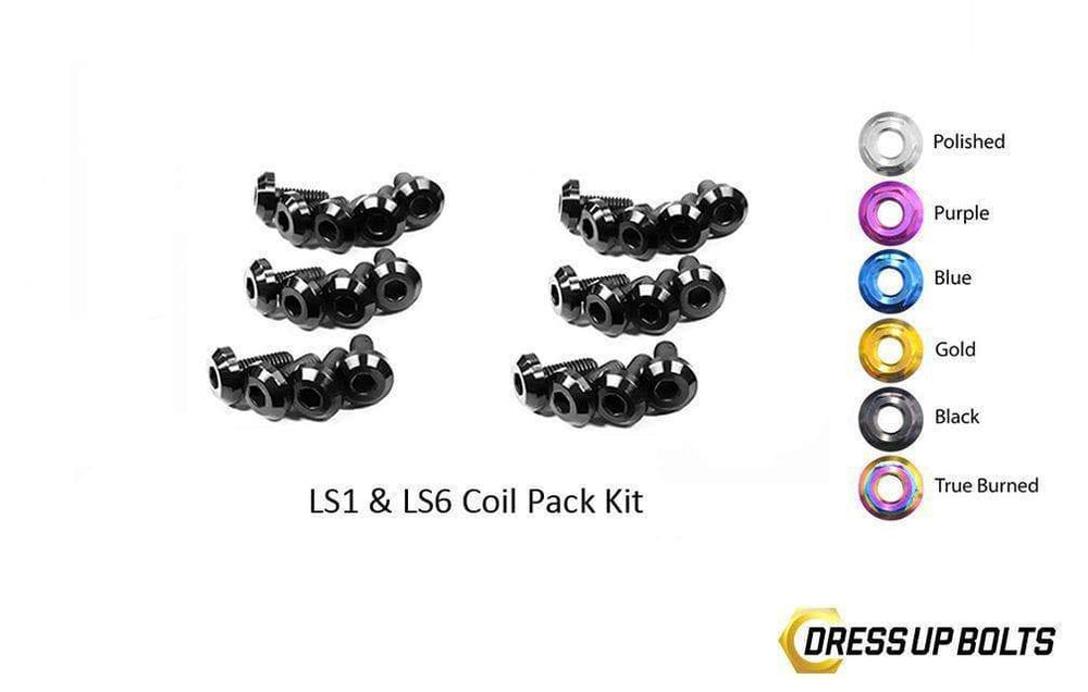Dress Up Bolts Titanium Hardware Coil Pack Kit - LS Engine Black