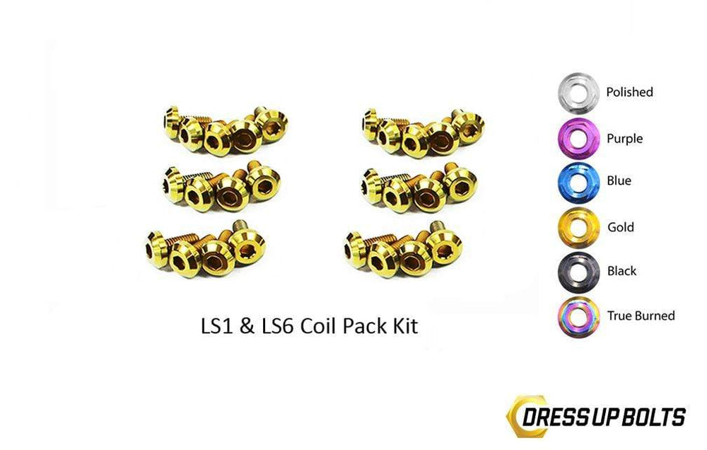 Dress Up Bolts Titanium Hardware Coil Pack Kit - LS Engine Gold