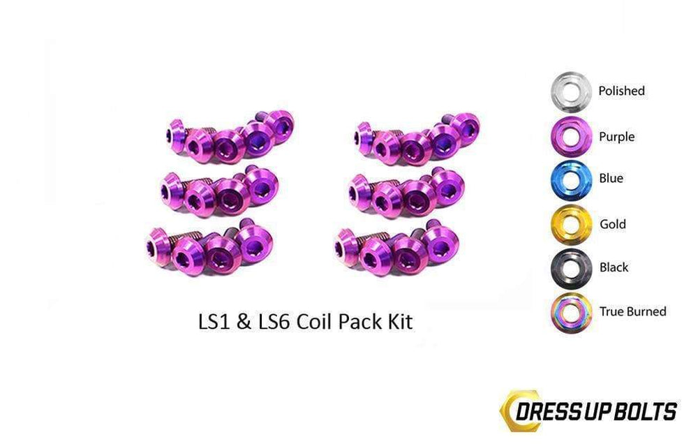 Dress Up Bolts Titanium Hardware Coil Pack Kit - LS Engine Purple