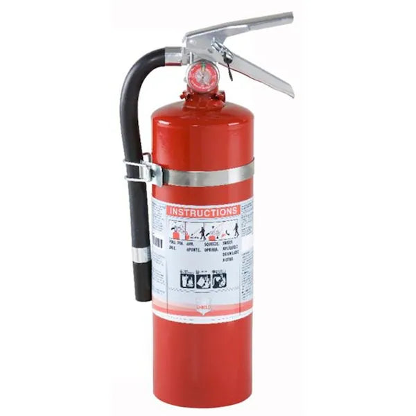 SHIELD FIRE PROTECTION RECHARGEABLE 5 LB. 3A:40BC FIRE EXTINGUISHER W/ VEHICLE BRACKET